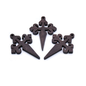 จี้ไม้รูปกางเขน 6x4.2 ซม. สำหรับทำสร้อยคอ DIY อุปกรณ์ตกแต่งเครื่องประดับ - Product Image 2