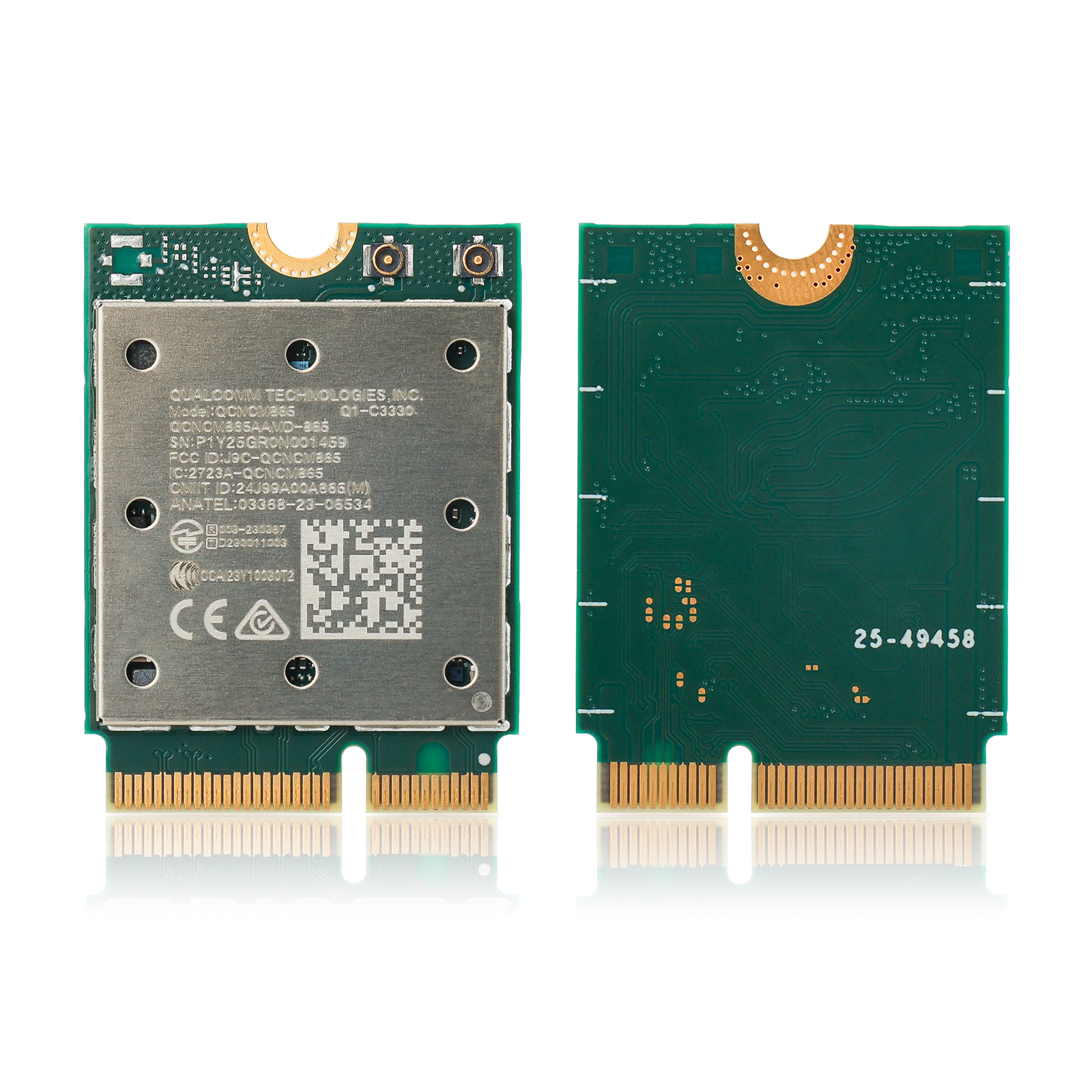 WiFi 7 QCNCM865 M.2 Key E Tarjeta WiFi BT5.3 Tarjeta de red Tri- Band 5800Mbps M.2 Adaptador inalámbrico para placas base AMD Ganar 11 solamente