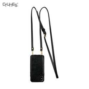 cuero cartera Flip caso de teléfono de cuero con hombro ranura para tarjeta monedero cubierta <span class=keywords><strong>del</strong></span> teléfono celular para Iphone - Product Image 1