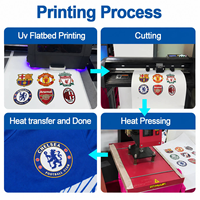 Film d'impression DTF UV en PVC thermofusible Goosam de 0,35 mm pour patchs en caoutchouc de silicone 3D, vêtements de sport et autocollants