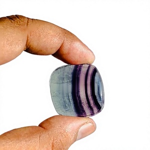 Pierre précieuse naturelle Fluorite Arc-en-ciel Certifiée IGI Haute Qualité Cabochon Taillé Arc-en-ciel Vente en Gros pour Fabrication de Bijoux FAIJAN GEMS - Product Image 1