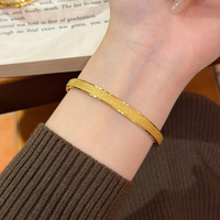 Bracelet manchette en acier titane doré mat Resoul, étanche et résistant au ternissement, bijoux pour usage quotidien