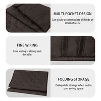 Sac de rangement pour accoudoir de canapé en polyester moderne et écologique à 5 poches avec design réglable pour magazines et télécommande