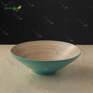 Natural Spun Bamboo Dishware Standard Shape <b>Ramen</b> <b>Bowl</b> <b>Set</b>, Can Hold Hot Food, Microwaveable - Product Image 1