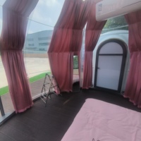 Maison dôme préfabriquée en polycarbonate PC, mini-maison dôme avec salle de bain et cuisine pour le glamping en vacances