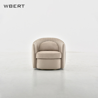 WBERT-Canapé moderne en cuir simple, fauteuil de luxe, paresseux, designer, pour salle à manger, hôtel, balcon, salon, filet rouge créatif