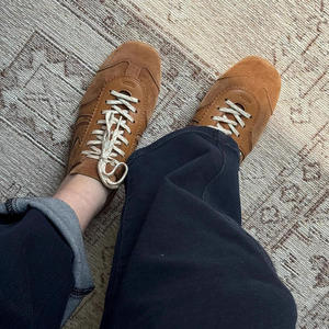 Zapatillas Retro Marrones para Mujer 2026, de Cuero Vacuno Genuino, con Cordones, Planas, Estilo Skate, Versátiles, Deportivas, Casuales, para Correr - Product Image 2