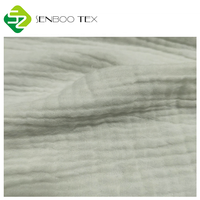 Nouvelle Série Tissu Crêpe Gaze 100% Coton Biologique Certifié GOTS Tissé Écologique Anti-Bactérien Teint sur Mesure Anti-Moisissure pour Bébé