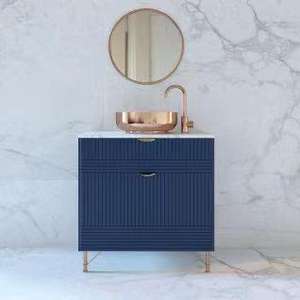 Cheap Price Navy Blue <b>Bathroom</b> Vanity Cabinet Mirror <b>Bathroom</b> Wall Mount - Product Image 2