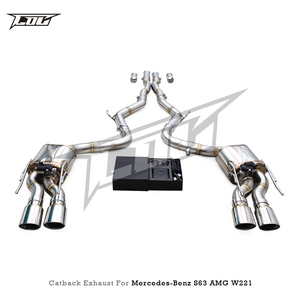 ท่อไอเสียสแตนเลสขัดเงาคุณภาพสูง Boska สำหรับ Mercedes-Benz S63 AMG W221 6.2L ปี 2008-2012 แบบ Catback - Product Image 4
