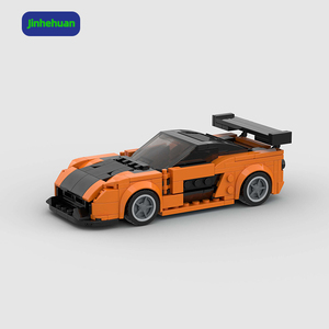 Sáng Tạo Giá Rẻ ABS Gạch Màu Cam Và Màu Đen Siêu Xe Mô Hình Xây Dựng Khối Cho Cô Gái Xây Dựng Khối Bộ Xe - Product Image 1