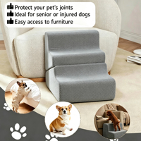 Marchepieds antidérapants pour petits chiens et chats, escaliers portables pour canapé, lit, chaise, idéal pour chiots, chats âgés, animaux de compagnie âgés