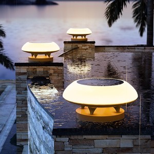 Lámparas Solares de Poste, Modernas, LED, para Jardín, Puerta, Patio, Villa, Pared Exterior - Product Image 3