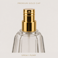 Botol Parfum Kaca Kosong 50ml Botol Kaca Potongan Facet dengan Tutup Emas Kemasan Parfum Mewah Grosir