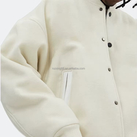Chaqueta Varsity Personalizada para Hombre, con Parches de Chenilla Bordados, Botones a Presión, Estilo Urbano, Corte Holgado, Venta al Por Mayor