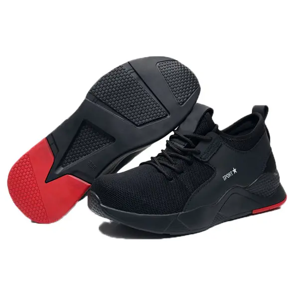 Stylish sport type steel toe wide work S2 Lacing safety shoes sneaker for men women
