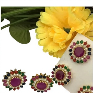 Flower <b>Stud</b> <b>Earrings</b> Women's Gold Plated Alloy <b>Crystal</b> Rhinestone Imitation Pearl Bohemia Party Jewelry - Product Image 2