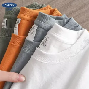 Sustainable 100% cotton premium tshirt custom screen print embroidery emboss logo men's t shirt