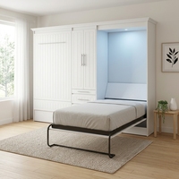 Lit Murphy moderne pliable et réglable Illusion Murphy avec structure en bois et en acier, tailles Full/Queen/King