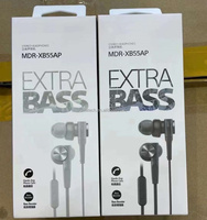 Écouteurs Stéréo en Gros MDR-XB55AP, Casque Intra-Auriculaire 3,5 mm avec Micro Intégré, Basses Extra, Écouteurs Filaire pour Sony Mains Libres