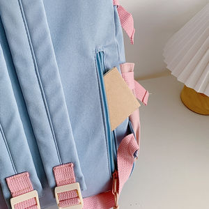 <span class=keywords><strong>2022</strong></span> nouvelle mode nouveau Style couleur bloqué rétro mignon couleur bloquant <span class=keywords><strong>sac</strong></span> à dos à la mode pour les lycéens - Product Image 6