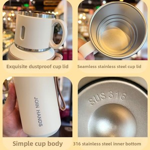 Nouvelle gourde isotherme 2025 pour étudiants, style sport, avec séparation thé-eau, en acier inoxydable 316, portable et grande capacité - Product Image 4