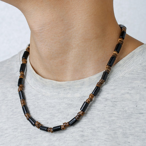 Kalung Rantai Manik-manik Kayu Bohemian <span class=keywords><strong>Retro</strong></span> Pria Perhiasan Sederhana Mode Musim Panas Pesta Pantai Aksesoris Hadiah - Product Image 5