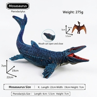 Ensemble de figurines de dinosaures en plastique/PVC, 2 pièces, Mosasaurus et Pteranodon, modèle de simulation, jouet unisexe pour enfants, inspiré de l'animation occidentale