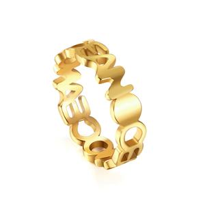 18K Gold PVD Plated 316 Stainless Steel <b>Rings</b> Finger Chunky Wedding <b>Statement</b> Jewelry <b>Ring</b> for Women - Product Image 4