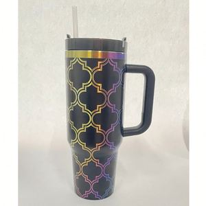 Handle Vacuum <b>Double</b> <b>Wall</b> Insulated Cup Custom Stainless Travel Mug 40oz Tumblers With Lids Straw - Product Image 1