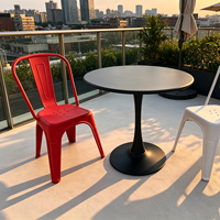 Table d'extérieur en fer massif résistante à la rouille, stable et robuste, entièrement métallique, pour patio, jardin, fête, usage extérieur