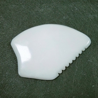 HZ Outils de Gua Sha 100% naturels en jade (jade blanc, améthyste, jade vert) pour le visage et le corps, marque privée, pour le soin de la peau