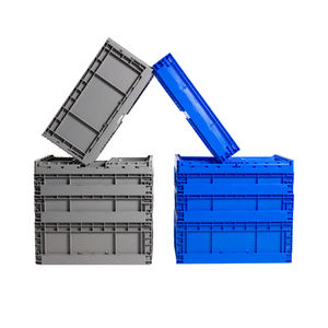 <span class=keywords><strong>Caisse</strong></span> logistique pliable en PP 600*400, empilable, sans couvercle, bleu-gris, en <span class=keywords><strong>plastique</strong></span>, pour entrepôt et manutention logistique - Product Image 2