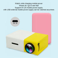 Mini proyector portátil PVO película de cine en casa con proyector HD MI USB proyector LED mini yg300
