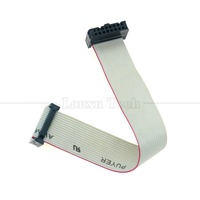 Cable Plano IDC Hembra a Hembra de 16 Pines y Paso de 1.27mm - Gris, Longitud Personalizable para Aplicaciones Electrónicas GPIO de Raspberry Pi