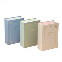 Boîte à bijoux de style livre Fuxin pour bagues, boucles d'oreilles, colliers, en PU, taille M, pour le rangement en voyage