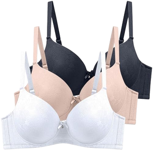 Cross Border <b>Large</b> Size Nylon Lace Bra Plus Size Solid Thin Style Steel Ring Support Push Up D <b>Cup</b> Backless Birlag Sports - Product Image 1