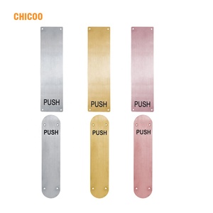 Metal <strong>Pull</strong> <strong>Push</strong> Handle Plate Stainless Steel Exterior <strong>Door</strong> <strong>Pull</strong> <strong>Sign</strong> Plate Wth Handle - Product Image 5