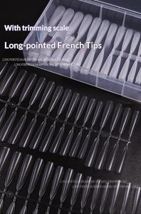 Capsules d'ongles multifonctionnelles express 320 pièces/boîte, forme amande trapézoïdale, à couverture complète en gel, application facile 2 en 1, luxe - Product Image 5