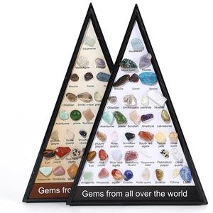 36 Uds colecciones de minerales de roca bandeja de almacenamiento transparente colección de cristal Natural espécimen exquisito Kit de gemas geológicas gemas rocas - Product Image 1