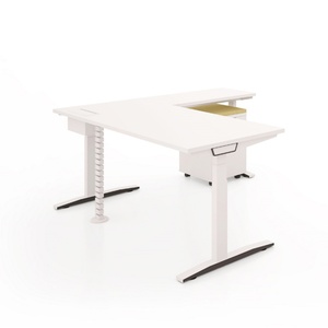 Dual Motor Height Adjustable Electric Standing <b>Desk</b> Modern Office Screen Workstation for Small Office Cubicle Sit Stand Option - Product Image 4