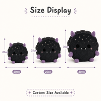 Peluche Cookie le Diable Noir d'Halloween, Poupée en Peluche Personnalisée, Décoration de Fête, Polyester, Anti-stress, Faible MOQ, OEM ODM