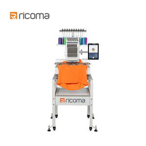 Machine à broder domestique entièrement automatique Ricoma EM-1010 à 10 aiguilles, capable de broder des chapeaux, des vêtements, des chaussettes - Product Image 1