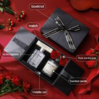 Fabrik Soja Wachs Kerzen Reed Diffusor Sets Rattan Kerze und Reed Diffusor Geschenk box Set