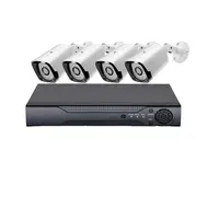 Kamera AHD 4ch Murah Set Full HD 1080P 4 Buah Kamera DVR Luar Ruangan Tahan Air Kit Kombo Keamanan Rumah Sistem CCTV