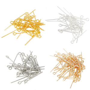 18K Gold Plated T-Shaped Pin Metal Jewelry Findings Small Size <b>Beading</b> Material DIY Accessories - Product Image 2