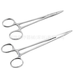 Hai Feng Porte-aiguilles hémostatiques dentaires 12,5 14 16 18 cm, pointes droites et courbées, instruments chirurgicaux pour la formation et les exercices - Product Image 5