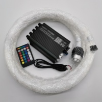 Kit de plafonnier à fibre optique LED multicolore de luxe avec effet étoile filante pour la décoration intérieure