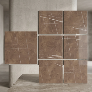 Azulejos de Porcelana Pulida Esmaltada Gris Lapis Oscuro 800x800mm, Efecto Mármol Ónix Oscuro, Cerámica para Pisos - Product Image 5
