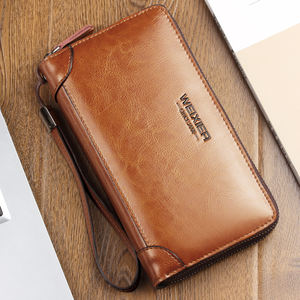 <span class=keywords><strong>Portafoglio</strong></span> da <span class=keywords><strong>Uomo</strong></span> Portatile di Grande Capacità con 12 Slot per Carte, <span class=keywords><strong>Cerniera</strong></span> Lunga, Multifunzionale, in Pelle PU, di Tendenza con LOGO Personalizzato - Product Image 6